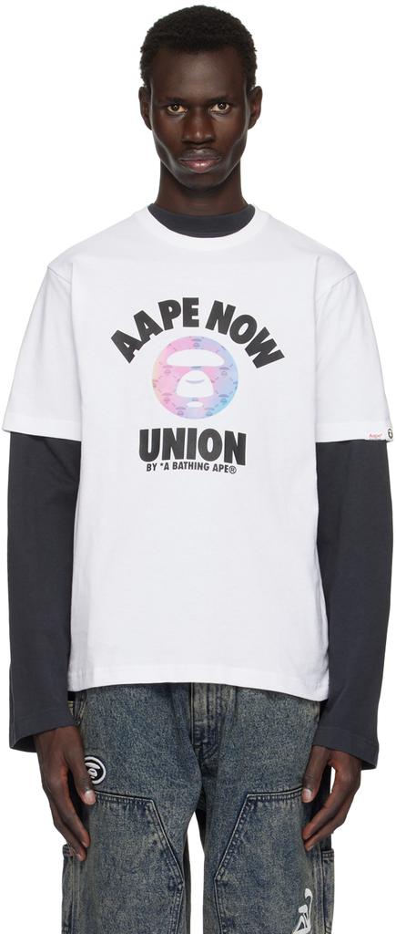 AAPE White 'Union' T-shirt