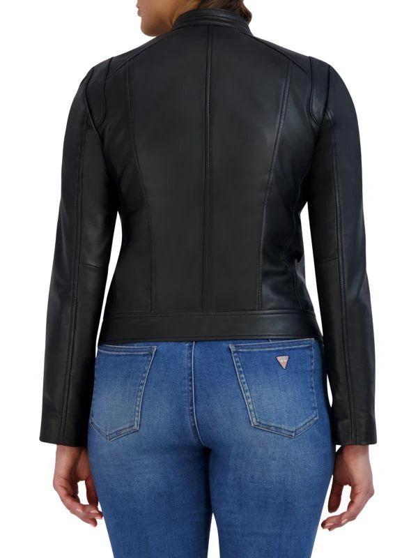 Cole Haan Leather Moto Jacket 2