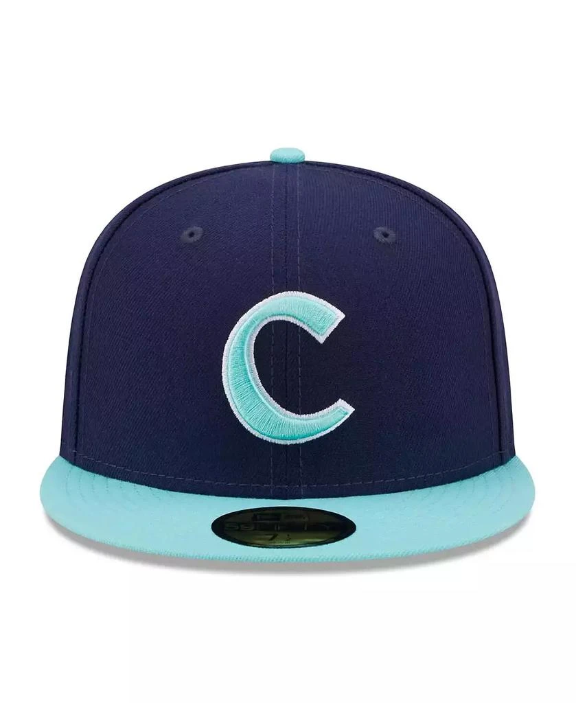 New Era Men's Navy, Light Blue Clemson Tigers 59FIFTY Fitted Hat 2