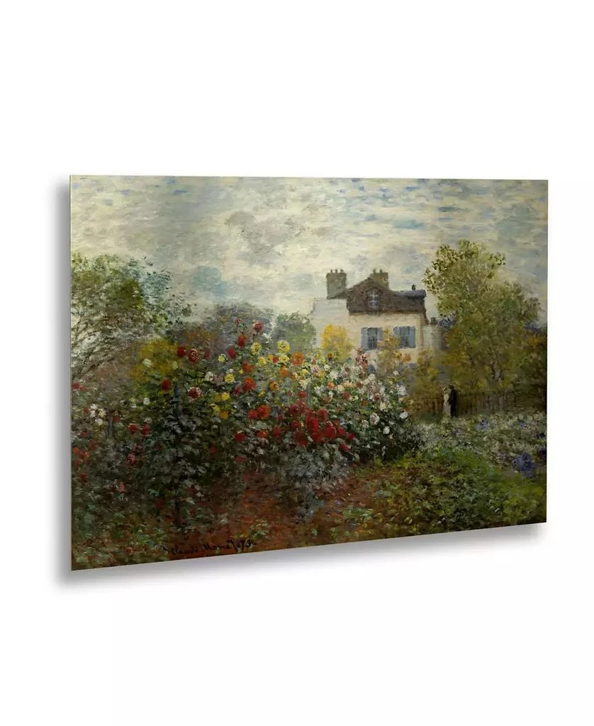 Trademark Global Claude Monet The Artist's Garden in Argenteuil Floating Brushed Aluminum Art - 22" x 25" 2