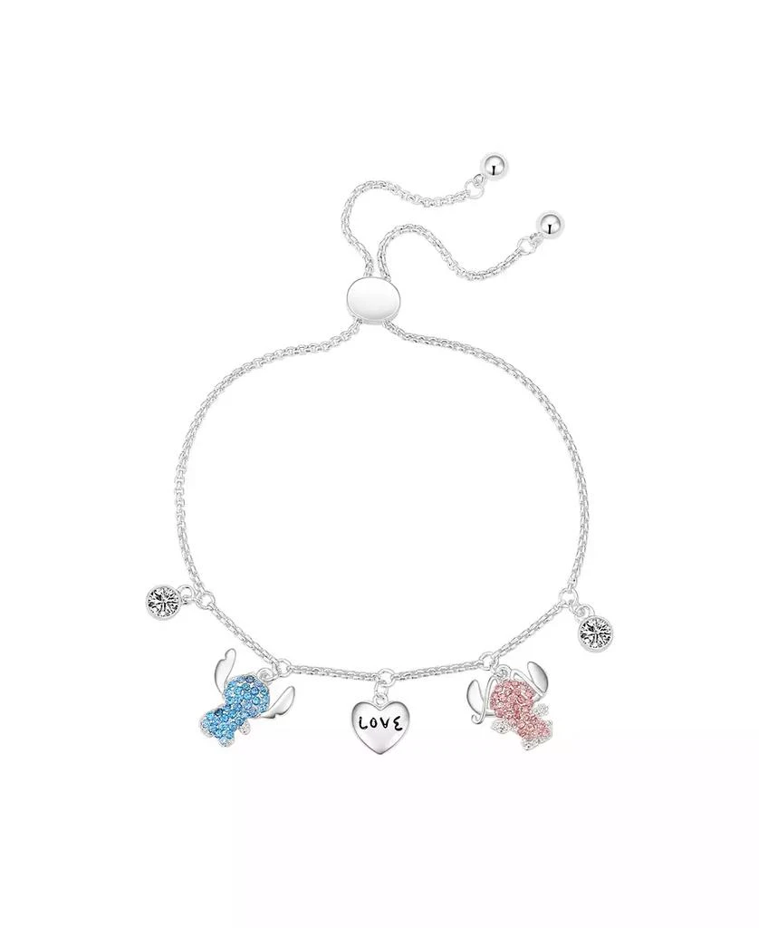 Disney Cubic Zirconia Lilo and Stitch Love Angel Bolo Bracelet