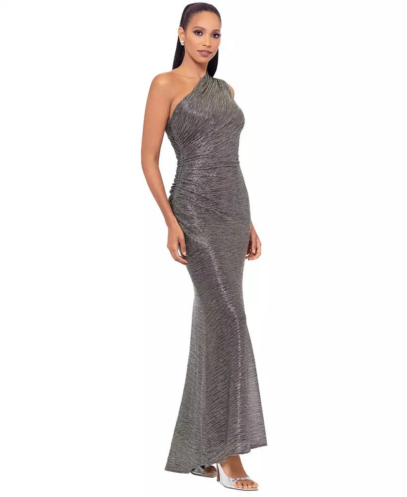 strapless open back dress Black One Shoulder Short Dress main image 1