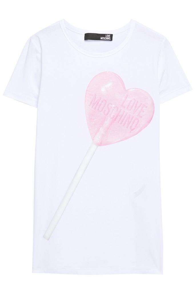 Love Moschino Printed stretch-cotton jersey T-shirt