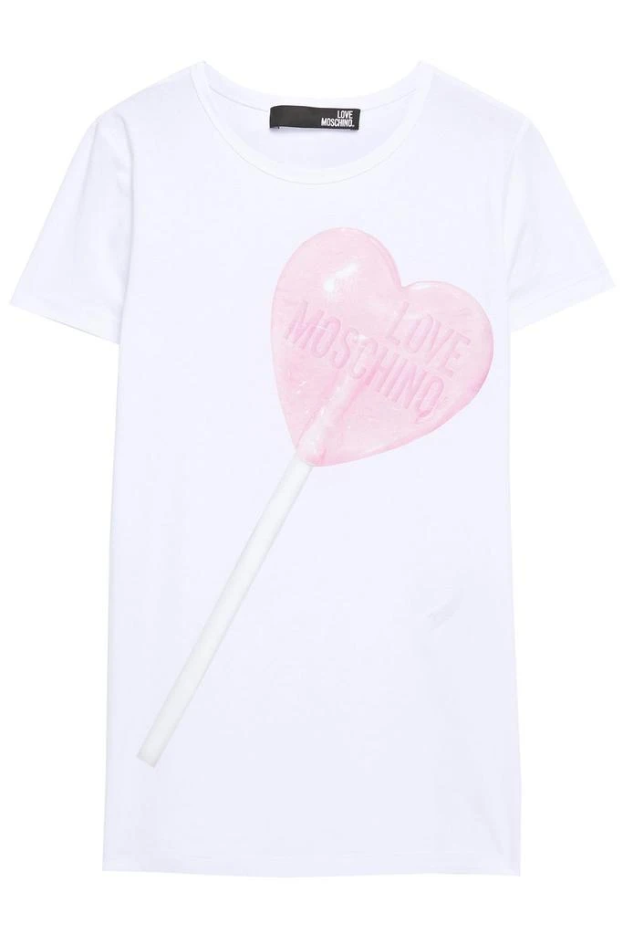 LOVE MOSCHINO Printed stretch-cotton jersey T-shirt 1