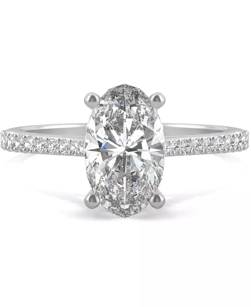 Charles & Colvard Moissanite Oval Engagement Ring (2-1/2 ct. t.w. DEW) in 14k White Gold or 14k Yellow Gold