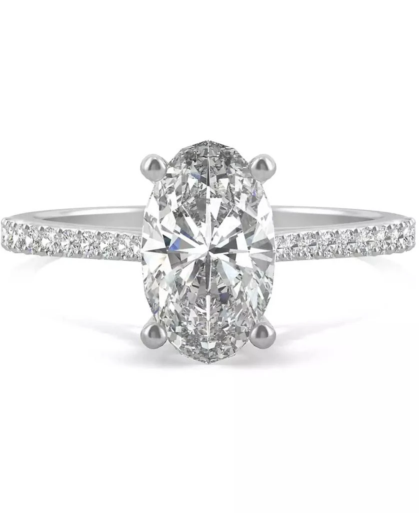 Charles & Colvard Moissanite Oval Engagement Ring (2-1/2 ct. t.w. DEW) in 14k White Gold or 14k Yellow Gold 2