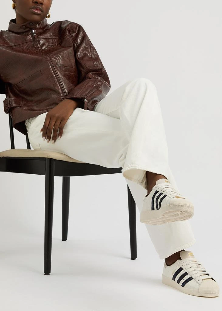 Adidas Superstar crocodile-effect leather sneakers 5