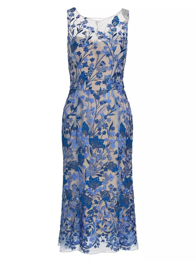 MARCHESA Embroidered Tulle Dress 1