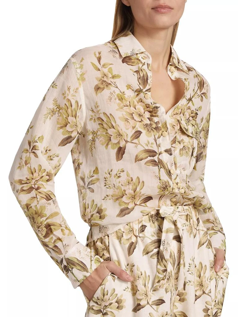 Zimmermann Golden Manstyle Floral Shirt 6