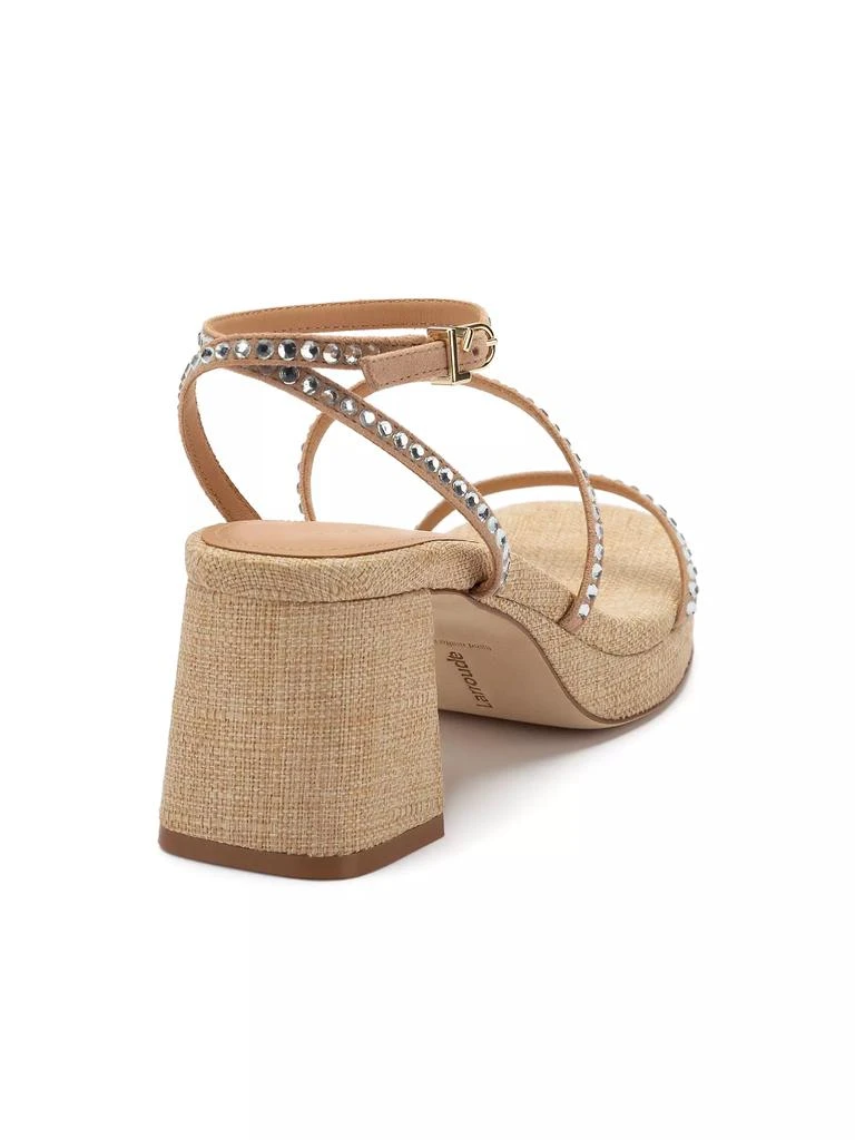 Larroudé Gio 60MM Crystal-Embellished Suede Sandals 3
