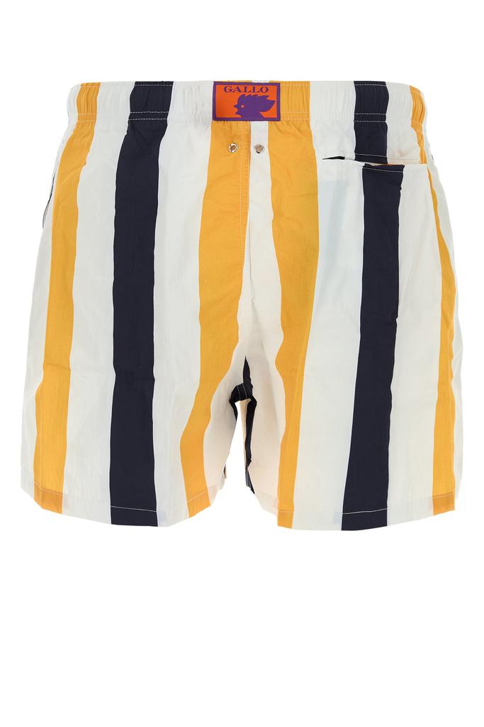 GALLO Printed nylon swimming shorts