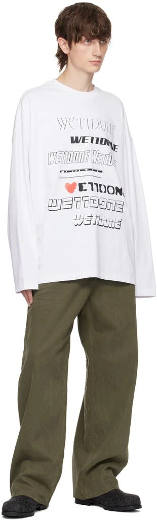 We11done White Printed Long Sleeve T-Shirt 4