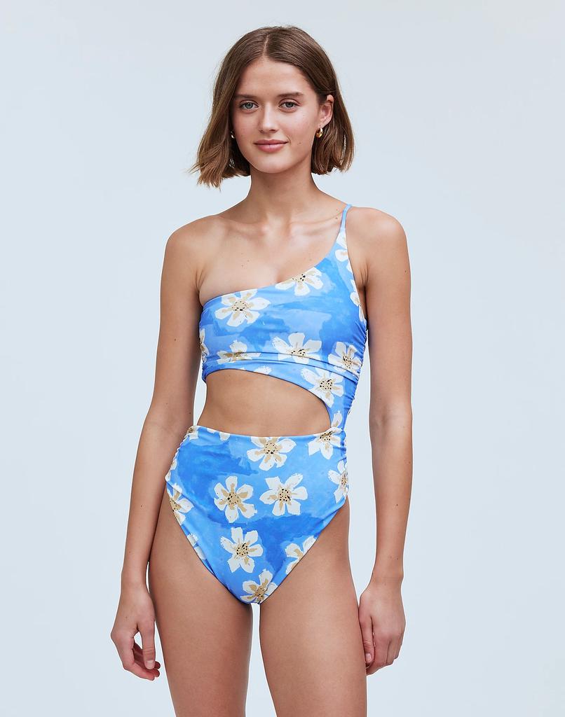 Madewell Zulu 
Zephyr Hawaii Ruched One-Piece Swimsuit