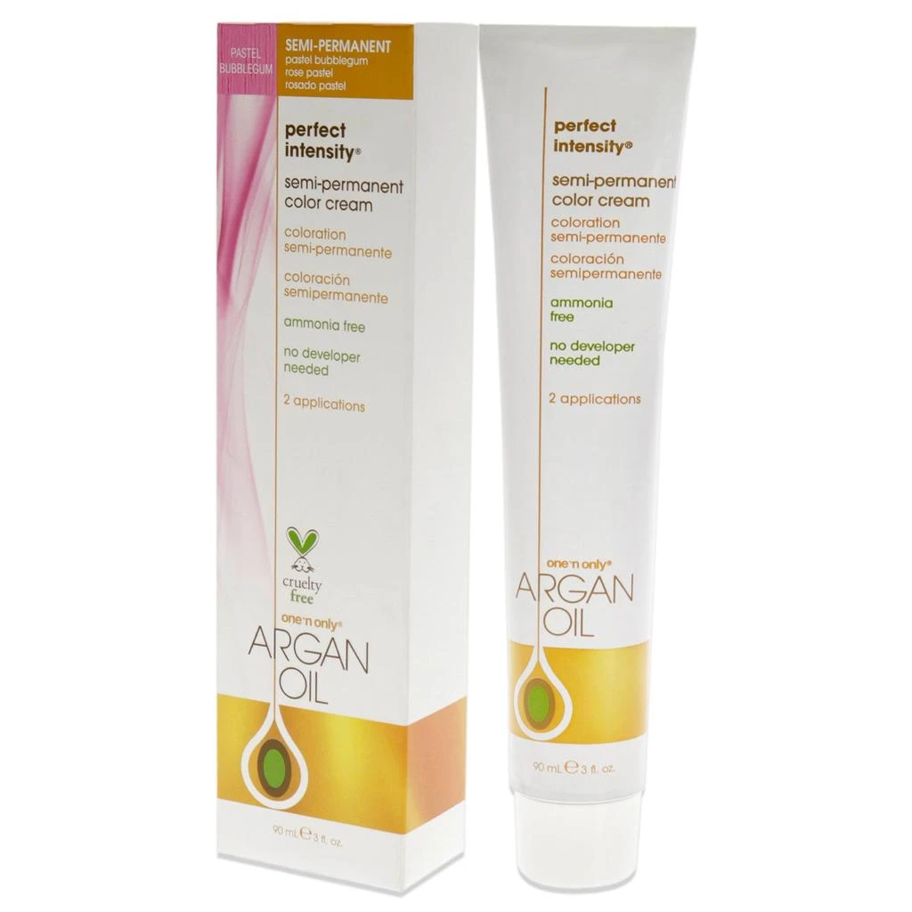 One n Only Argan Oil Perfect Intensity Semi-Permanent Color Cream - Pastel Bubblegum by  for Unisex - 3 oz Hair Color 4
