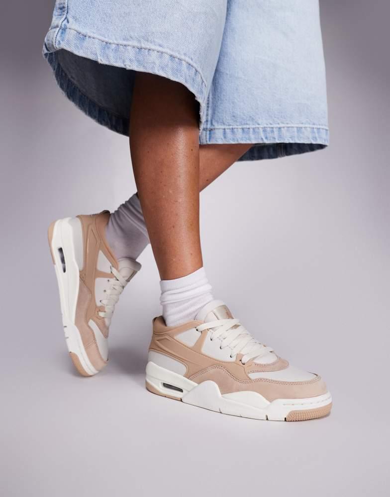 Jordan Nike Air Jordan 4 RM trainers in beige and white
