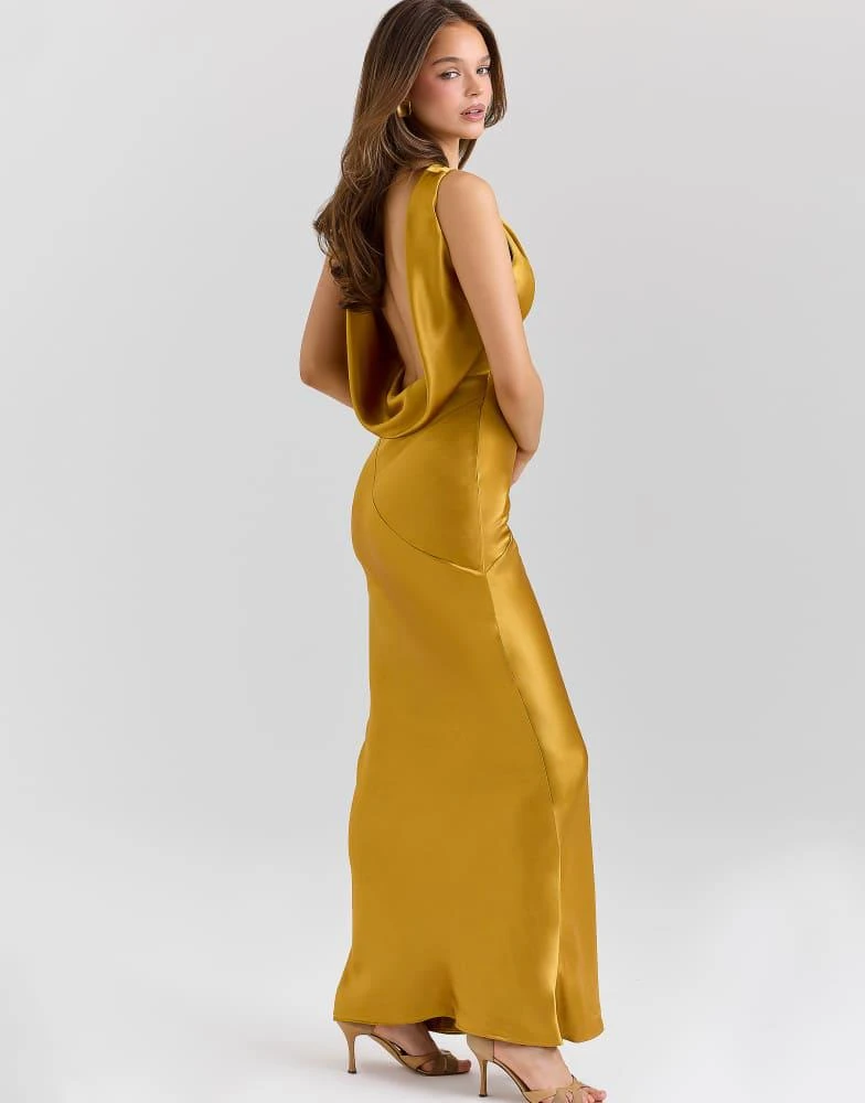 amber gold dress Patbo AMBER FRINGE MIDI DRESS main image 0