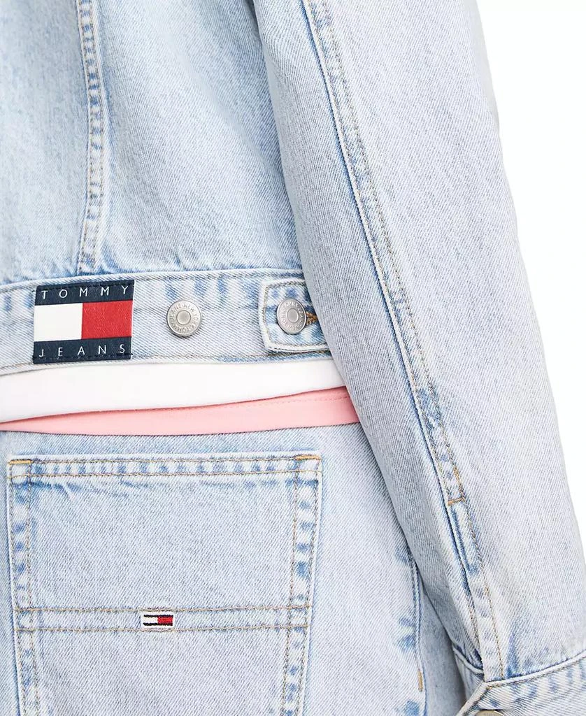 Tommy Jeans Women
s Izzie Slim-Fit Distressed Denim Jacket 4