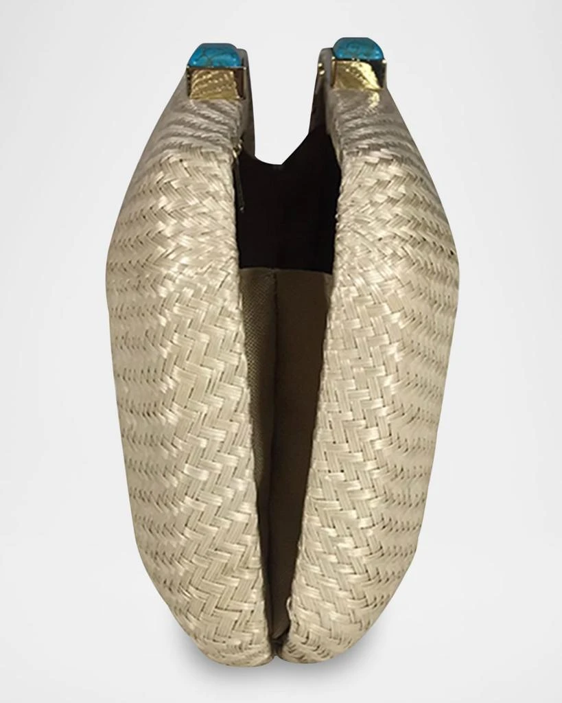 SERPUI Leticia Bun Straw Clutch Bag 3