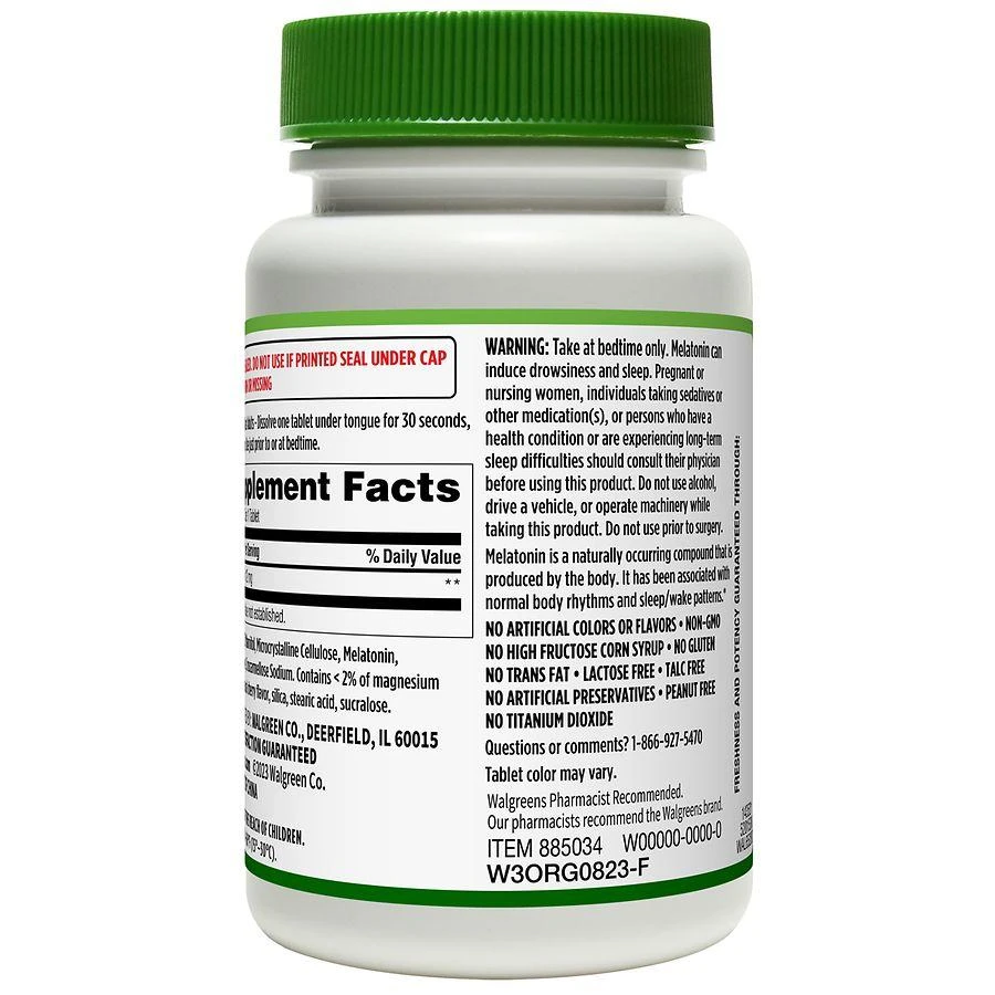 Walgreens Dye-Free Melatonin 12mg Tablets 2