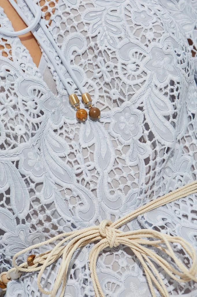 ZIMMERMANN Coco Lace Tunic Mini Dress | Powder Blue | Size 1 ZIMMERMANN Coco Lace Tunic Mini Dress | Powder Blue | Size 1