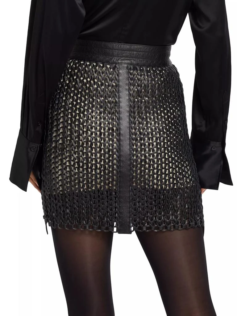 Nonchalant Label Kaiden Leather Knit Miniskirt 5
