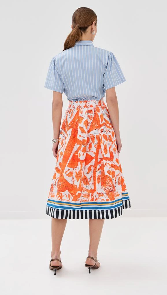 STELLA JEAN Striped Floral Midi Dress 2