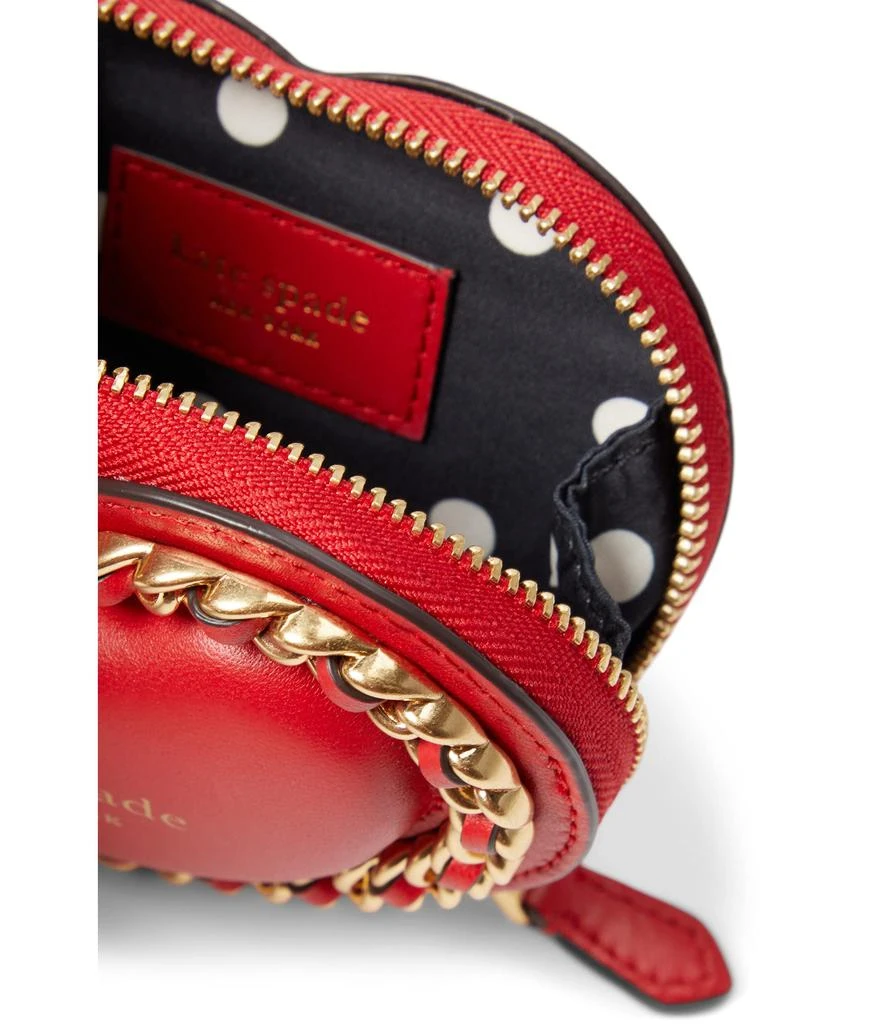 Kate Spade Valentines Day Puffy Smooth Leather 3-D Heart Coin Purse 3
