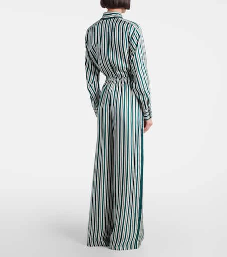 Max Mara Ladino striped wide-leg silk twill pants 3