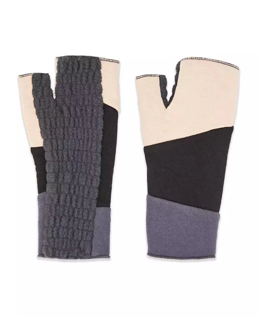 Feelgoodz Women’s Artisan Crafted Fleece Lined Color Block Fingerless Gloves 2