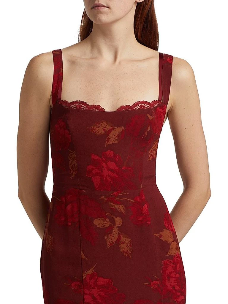Reformation Irisa Floral Flounce Cocktail Dress 6