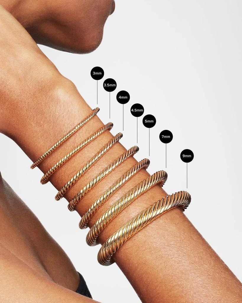 David Yurman Buckle Bracelet with Diamonds in 18K Gold 4