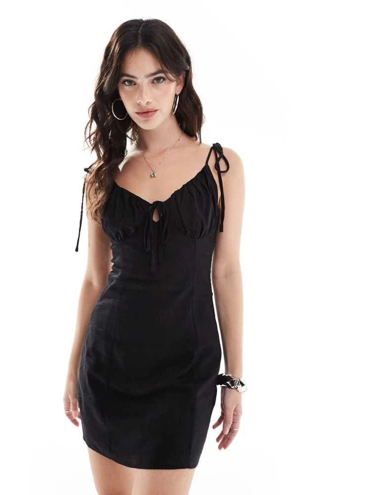 Princess Polly Princess Polly Walta satin tie front plunge lace trim mini  dress in black - Dresses & Skirts - Compare Prices from 5+ Stores - Free  Shipping - BeyondStyle