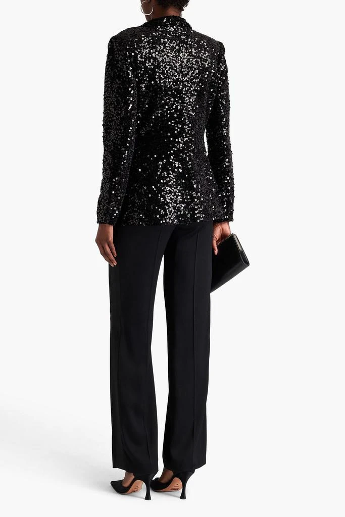 Badgley Mischka Sequined velvet blazer 3