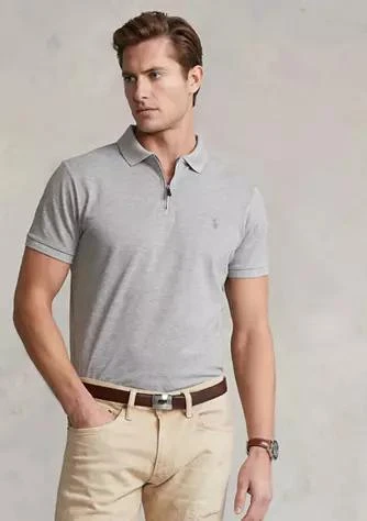 Ralph Lauren Ralph Lauren Classic Fit Stretch Mesh Zip Polo Shirt 1