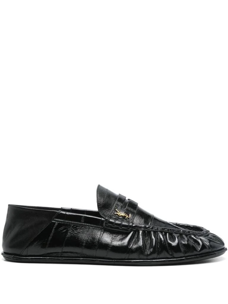 Yves Saint Laurent Saint Laurent Peg Leather Loafers 1