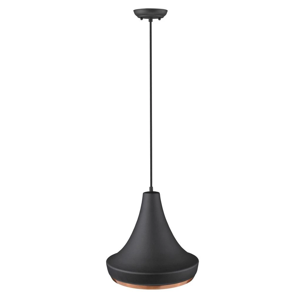 Hivvago Tholos 1-Light Matte Black Pendant 3