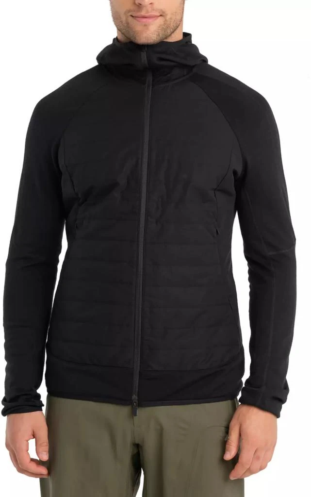Icebreaker icebreaker Men's Merino Quantum Hybrid Long Sleeve Full Zip Hoodie 1