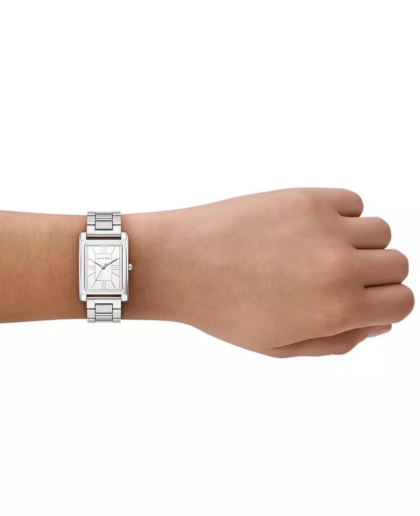Michael Kors Women's Essex Silver-Tone Stainless Steel Watch, 26x36mm 4
