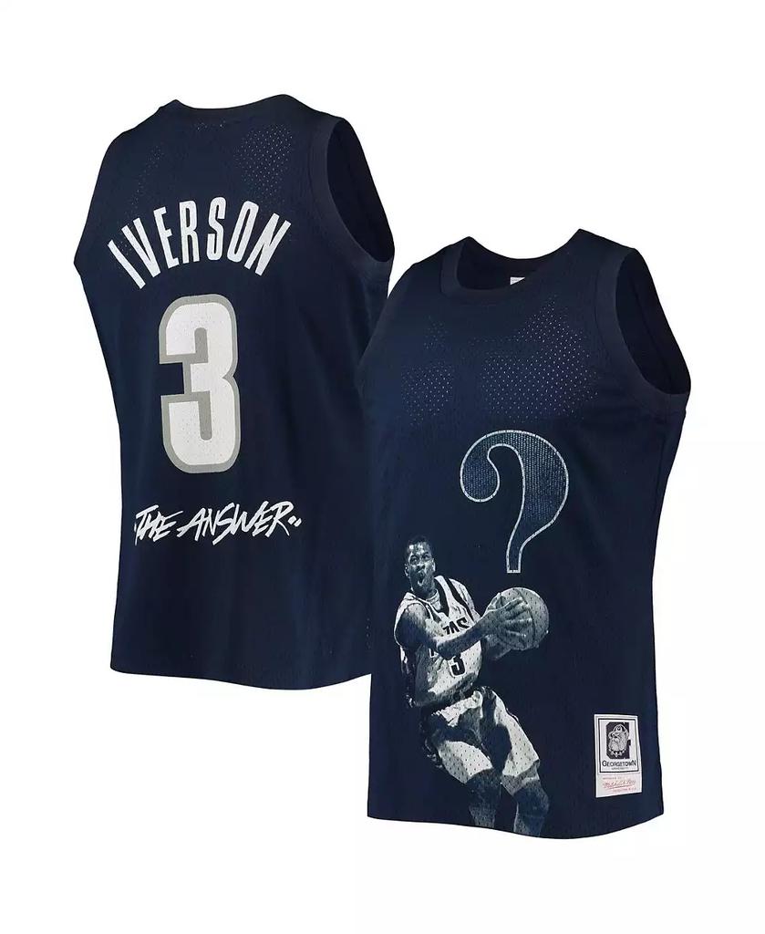Mitchell and Ness Men's Allen Iverson Navy Georgetown Hoyas The Answer Replica Jersey