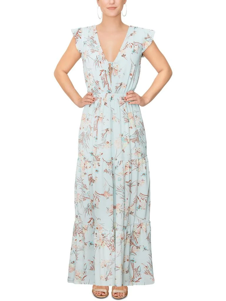 Rachel Rachel Roy Womens Crepe Floral Maxi Dress 1