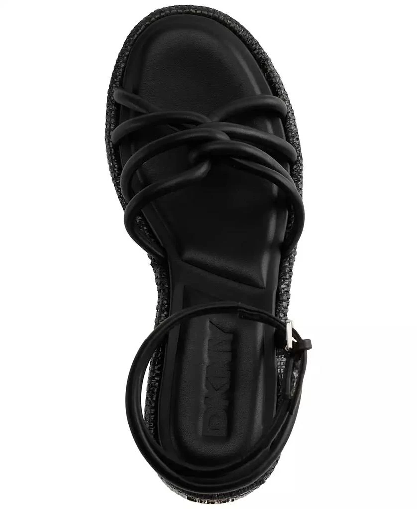 DKNY Women's Cyrilla Strappy Platform Wedge Sandals 8