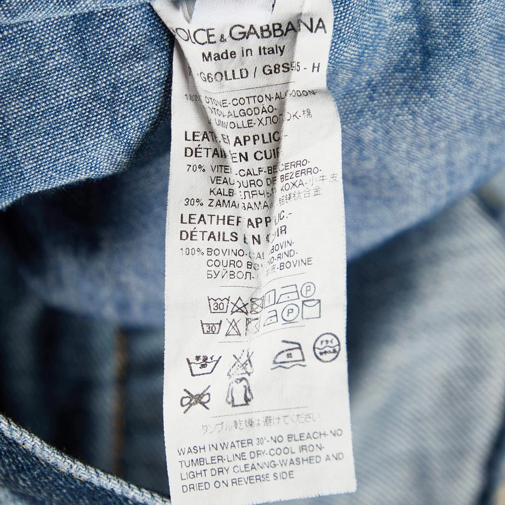Dolce & Gabbana Dolce & Gabbana Blue Distressed 14 Gold Jeans Waist 37" 6