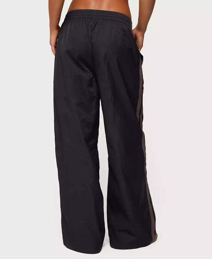 Edikted Womens Kieran Stripey Nylon Track Pants