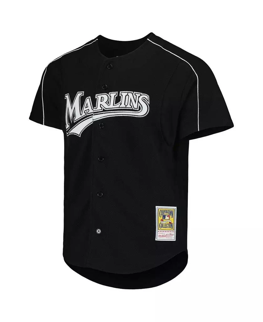 Mitchell & Ness Men's Dontrelle Willis Black Florida Marlins Cooperstown Collection Mesh Batting Practice Button-Up Jersey 3