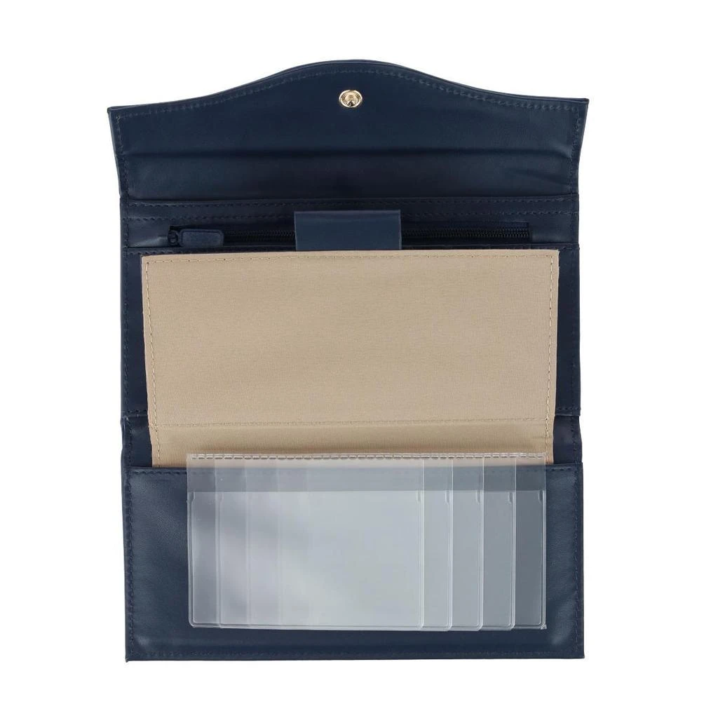 Buxton Women's Leather Long Bifold Organizer Wallet with Floral Emboss 4
