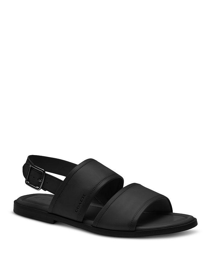 COACH Men's Julian Two Strap Leather Sandals