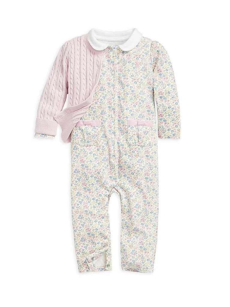 Ralph Lauren Baby Girl's Floral Print Cotton Coverall 2