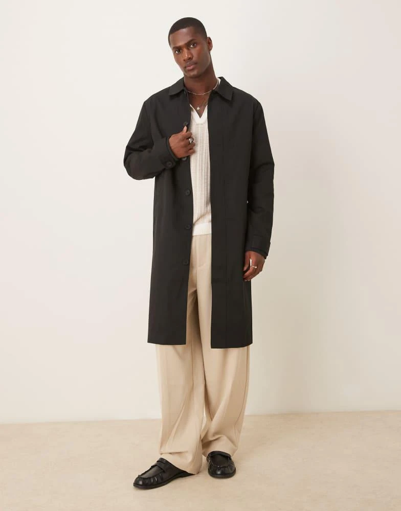ASOS ASOS DESIGN trench coat in black 1