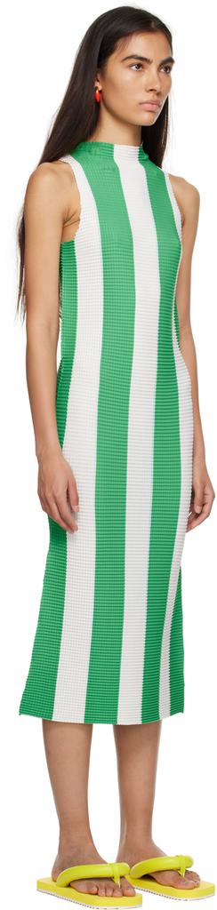 SUNNEI Off-White & Green Tank Midi Dress