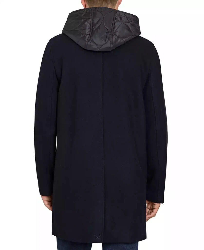 Sam Edelman Men's Single Breasted Coat with Quilted Bib 2